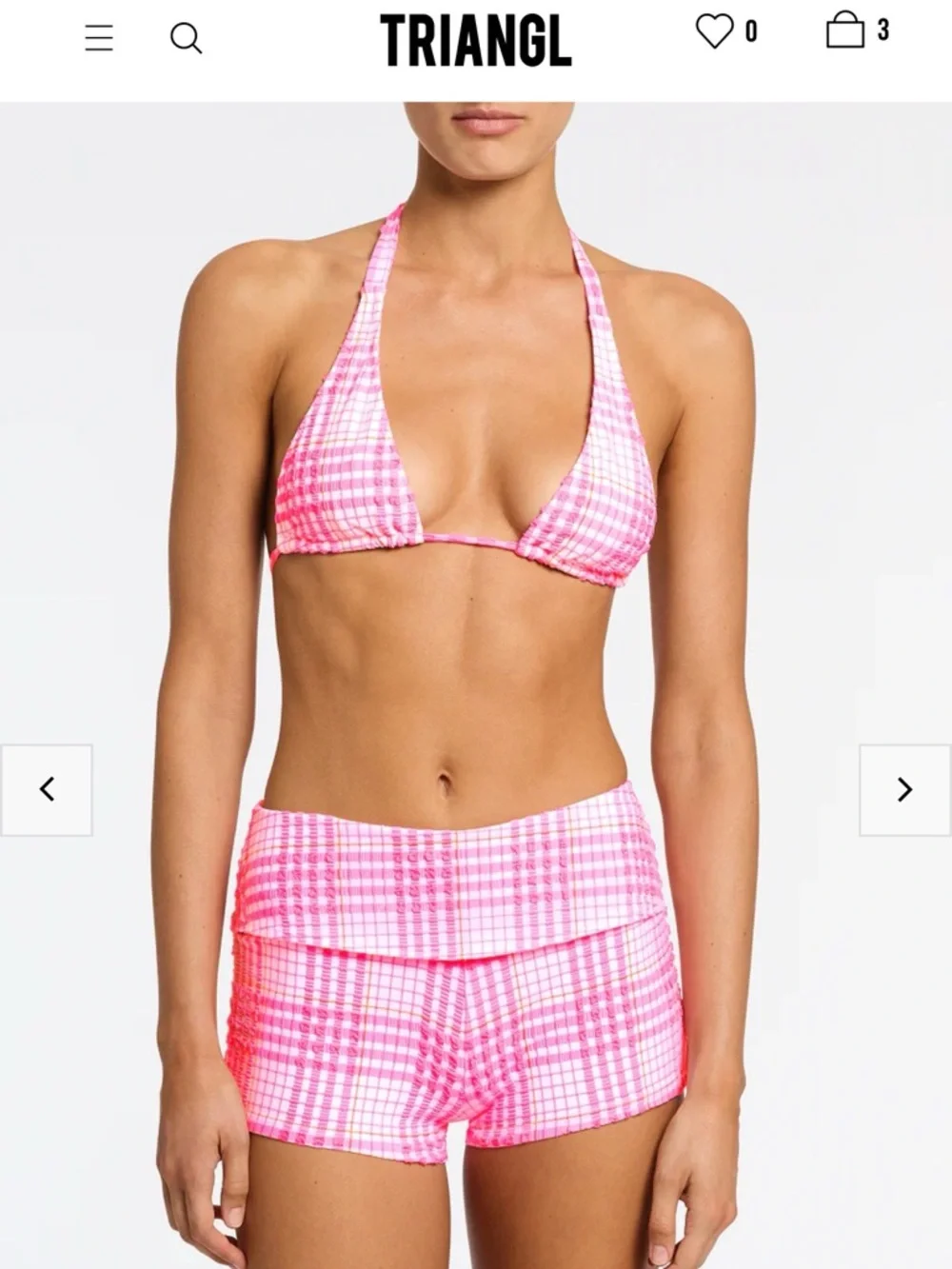 triangl swimwear ELLI - PETALI PINK SHORT size M